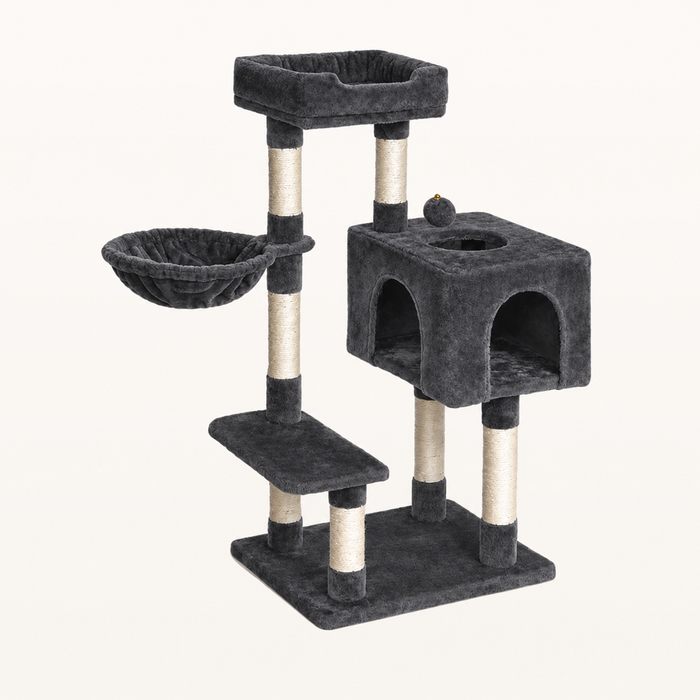 Neko Koya – Arbre à chat compact 98 cm — Gris — vue harmonisée
