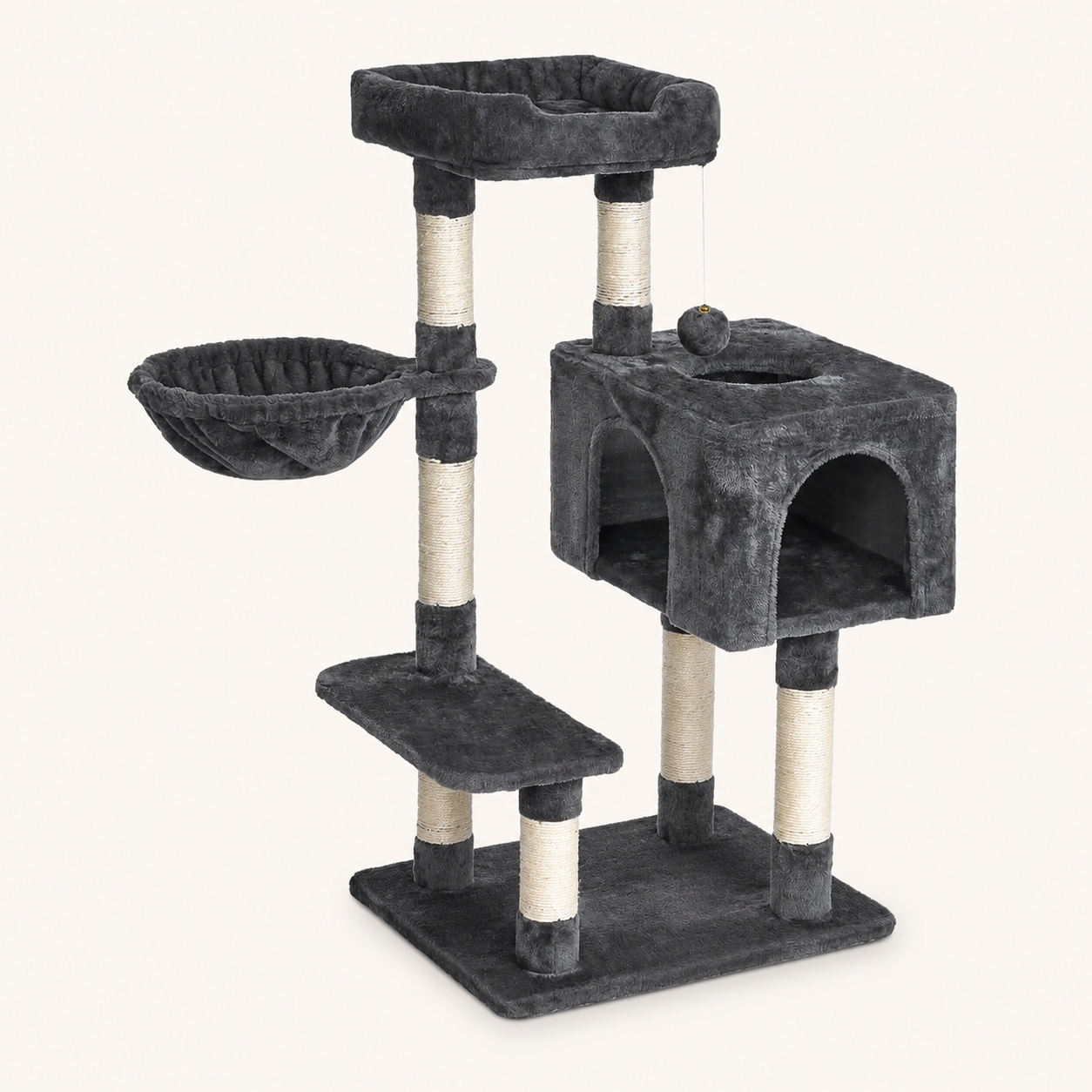 Neko Koya – Arbre à chat compact 100 cm – Gris – photo principale