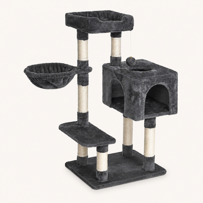 Neko Koya – Arbre à chat compact 100 cm – Gris – photo principale