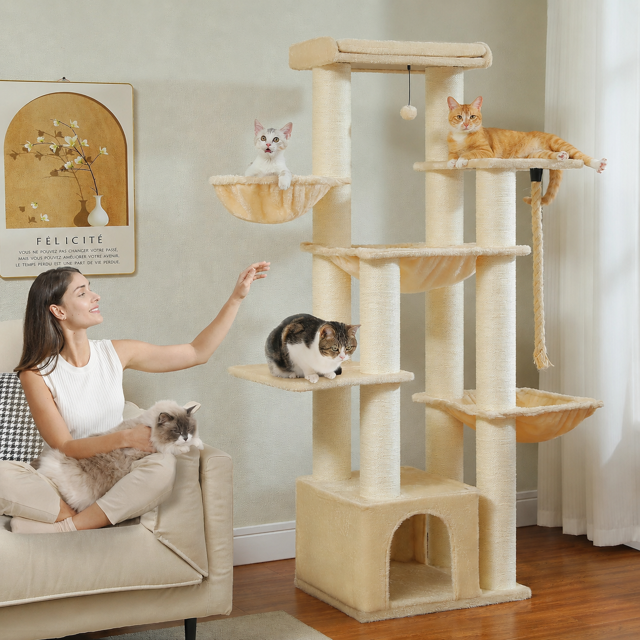 Neko Kuma – mise en scène avec affiche en français