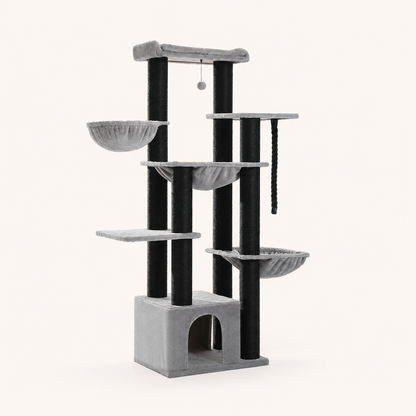 Neko Kuma – Arbre à chat XXL 170 cm pour grands chats – Noir – photo principale