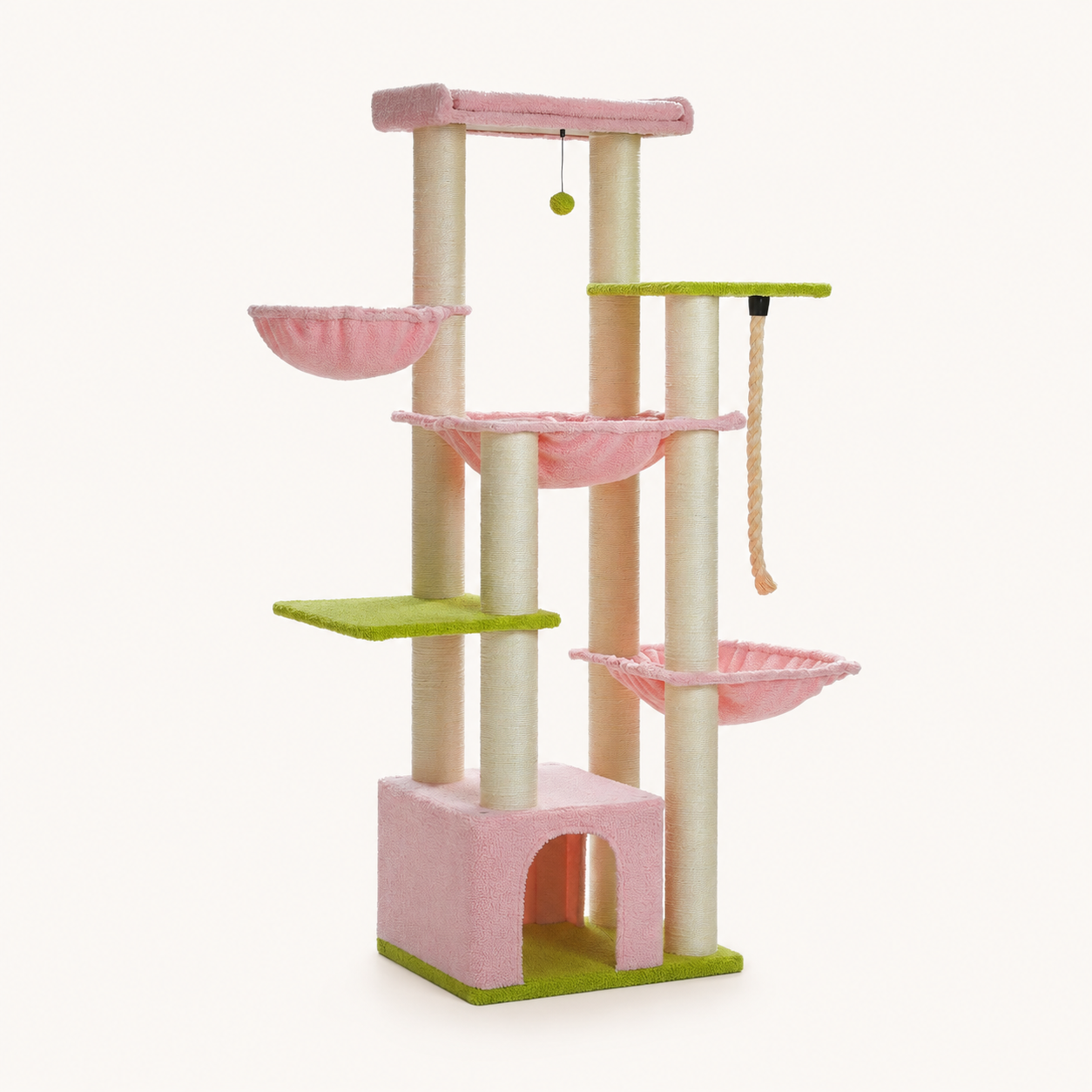 Neko Kuma – Arbre à chat XXL 170 cm pour grands chats – Rose – photo principale
