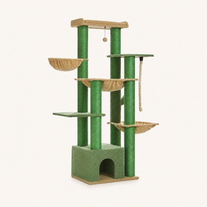 Neko Kuma – Arbre à chat XXL 170 cm pour grands chats – Vert – photo principale