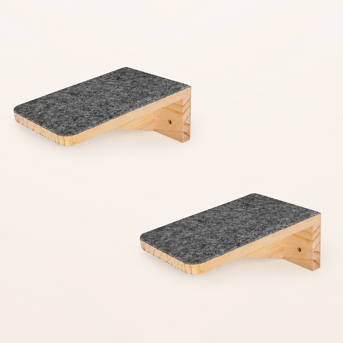 Neko Kumo – Lot de 2 marches en feutre sur fond beige, sans dimensions