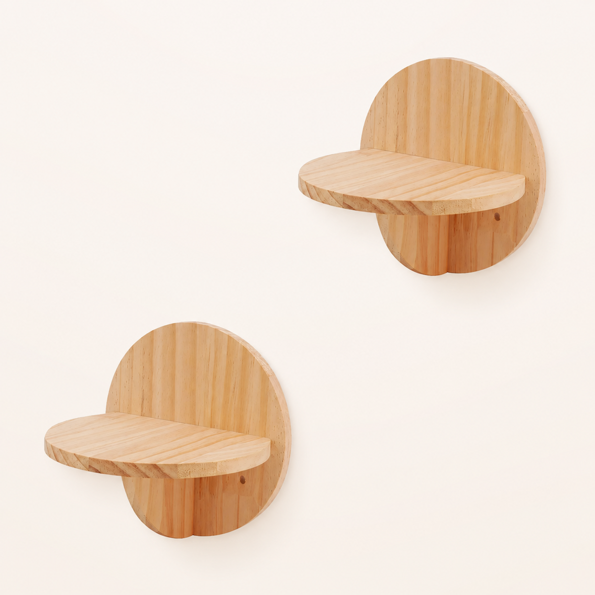 Neko Kumo – Lot de 2 marches rondes sur fond beige, sans dimensions