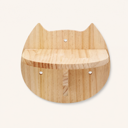 Neko Kumo – Plateforme tête de chat sur fond beige, sans dimensions