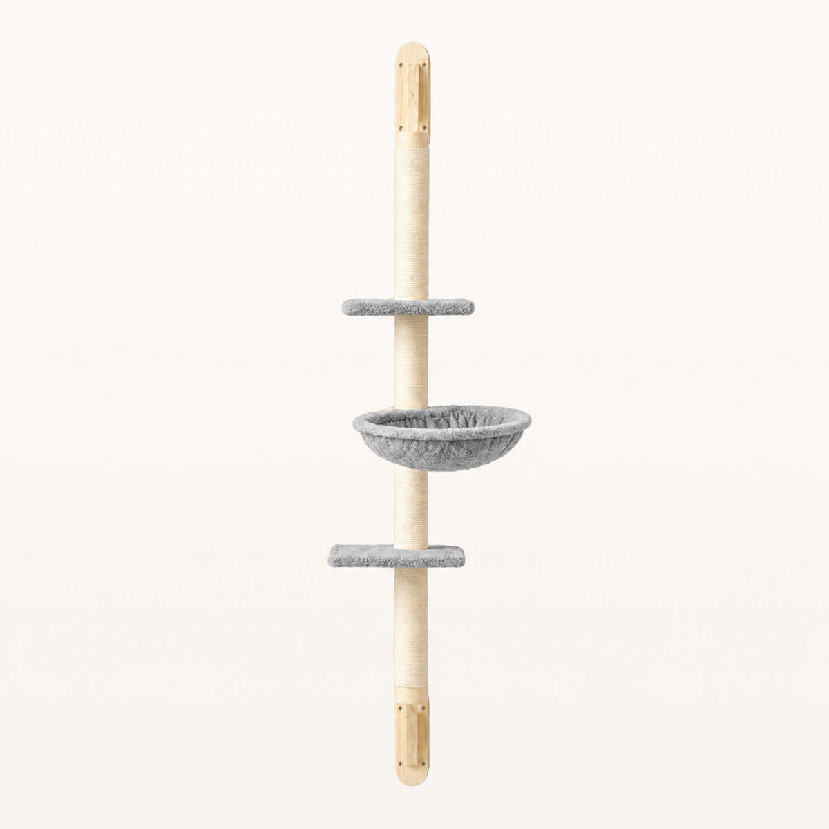 Neko Mado – Arbre à chat mural 142,5 cm — Gris — vue harmonisée