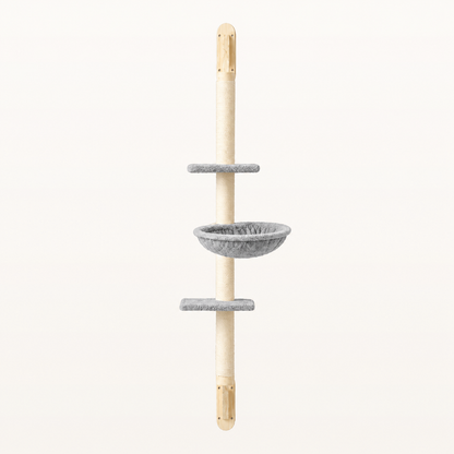 Neko Mado – Arbre à chat mural 142,5 cm — Gris — vue harmonisée