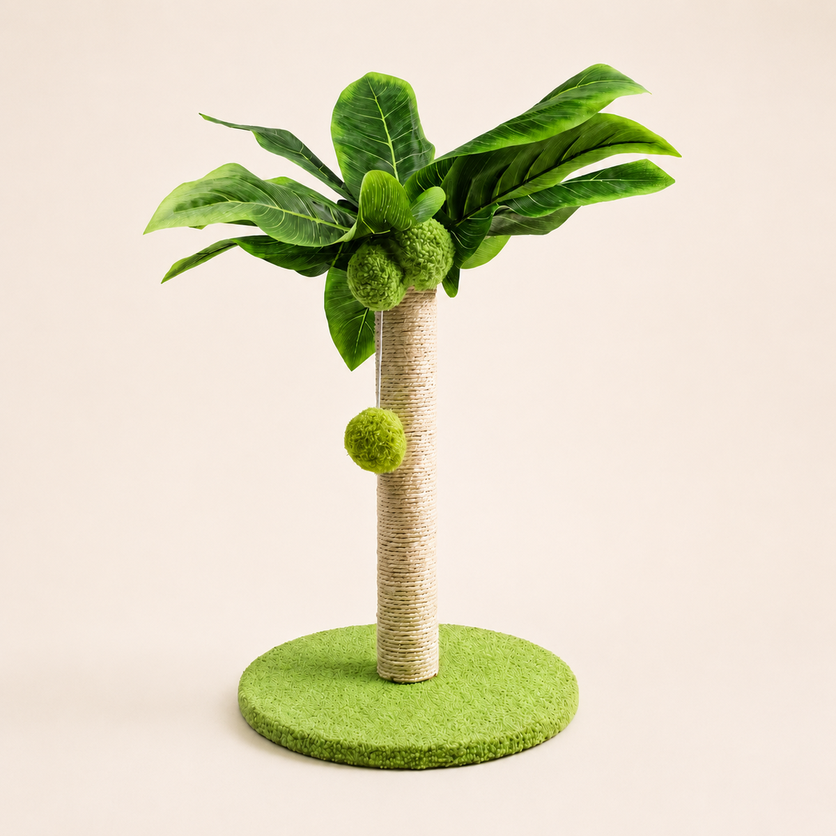 Neko Midori – Vert – 25 cm sur fond beige