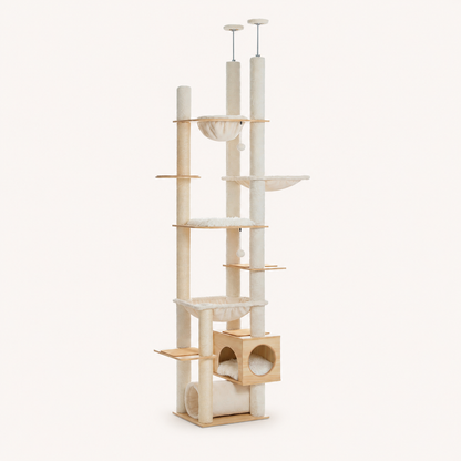 Neko Mori – Modèle B Beige – variante sur fond beige sans chat