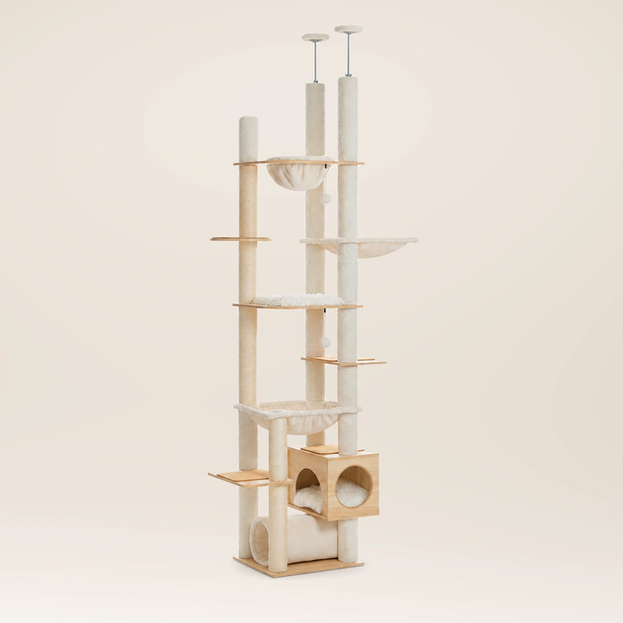 Neko Mori – Modèle B Beige – variante sur fond beige sans chat
