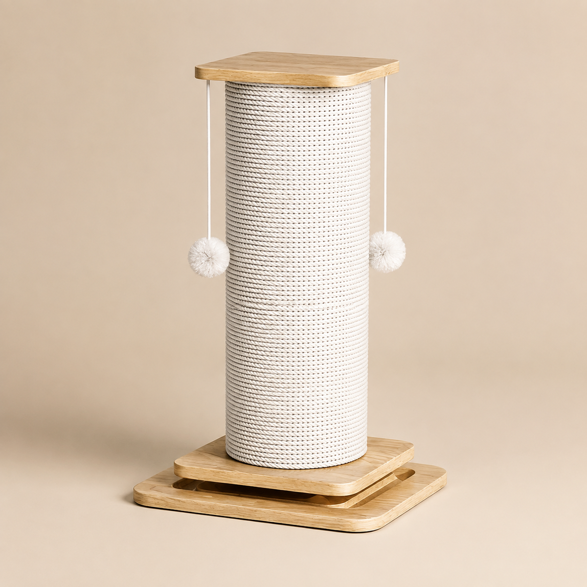 Neko Nobori poteau griffoir 60 cm sur fond beige