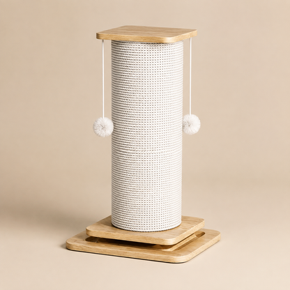 Neko Nobori poteau griffoir 60 cm sur fond beige