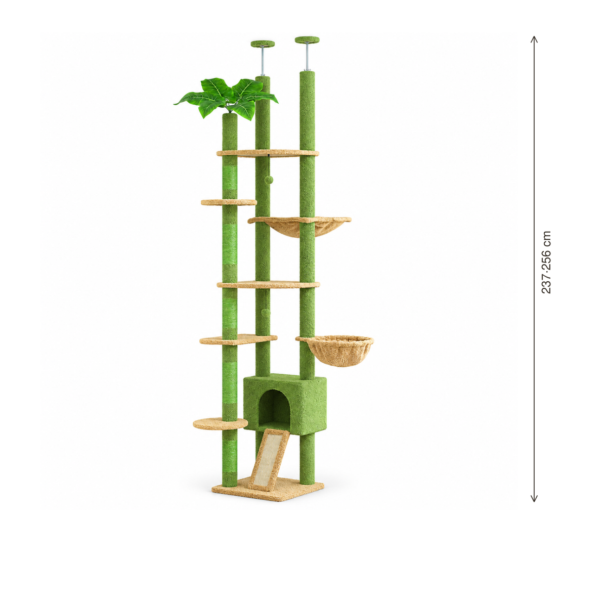 Neko Mori – Arbre à chat sol-plafond – Modèle A — dimensions