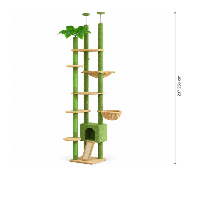 Neko Mori – Arbre à chat sol-plafond – Modèle A — dimensions