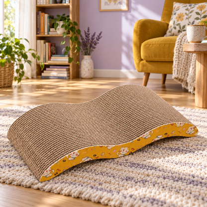 Neko Sofa – Griffoir en carton – Canapé M — mise en situation sans chat
