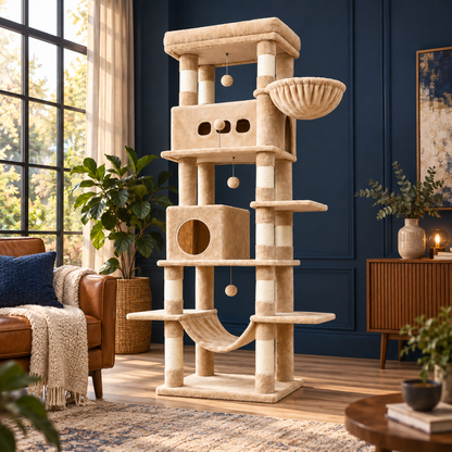 Neko Kyo – Arbre à chat XXL 210 cm — mise en situation 1