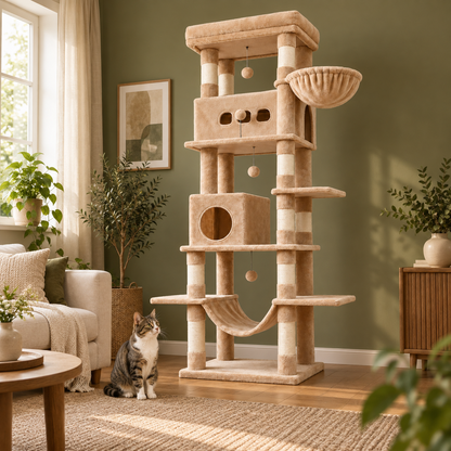 Neko Kyo – Arbre à chat XXL 210 cm — mise en situation 2