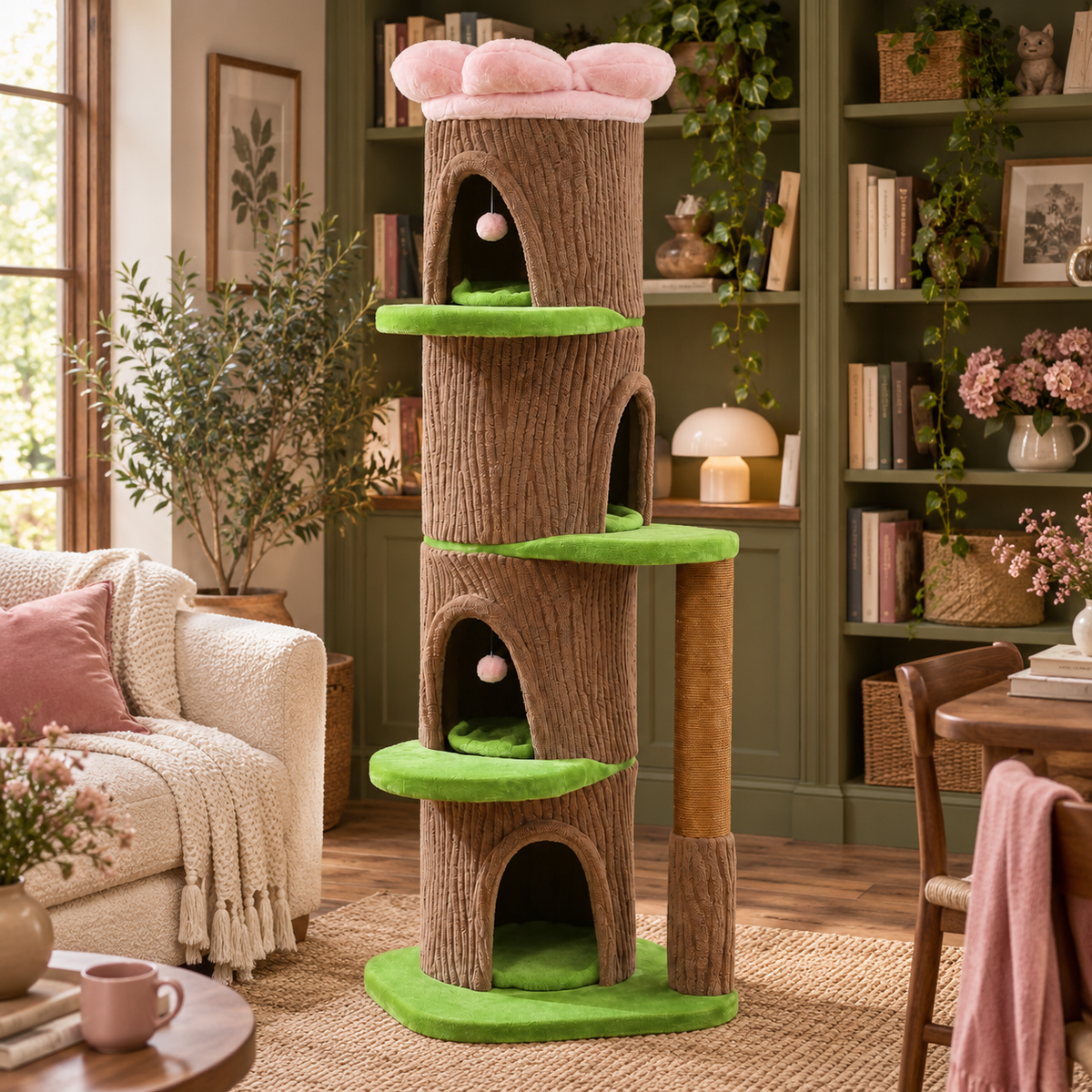 Neko Kodama – Arbre à chat forêt – 174 cm — mise en situation 1