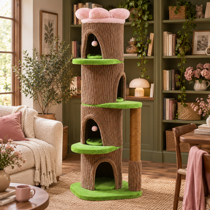 Neko Kodama – Arbre à chat forêt – 174 cm — mise en situation 1