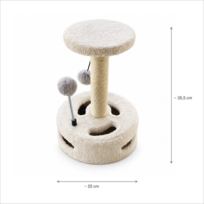 Neko Minka – Petit griffoir avec plateau rond – Modèle C — dimensions