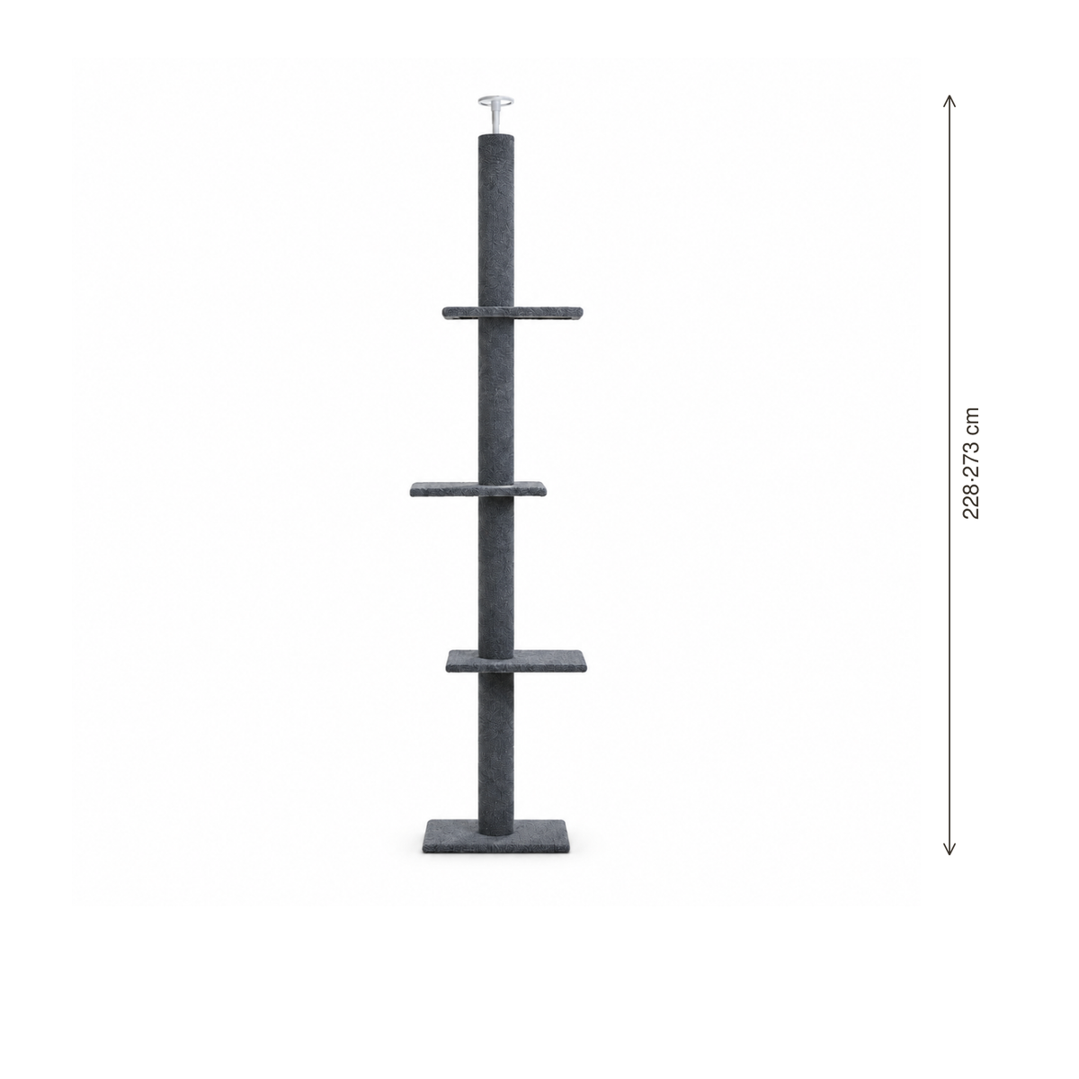 Neko Tenjo – Arbre à chat sol-plafond 228 à 273 cm – 3 plateformes — dimensions