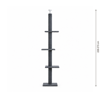 Neko Tenjo – Arbre à chat sol-plafond 228 à 273 cm – 3 plateformes — dimensions