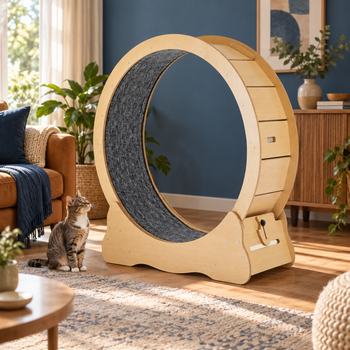 Neko Kuruma – Roue d’exercice pour chat – 91 cm — mise en situation 2
