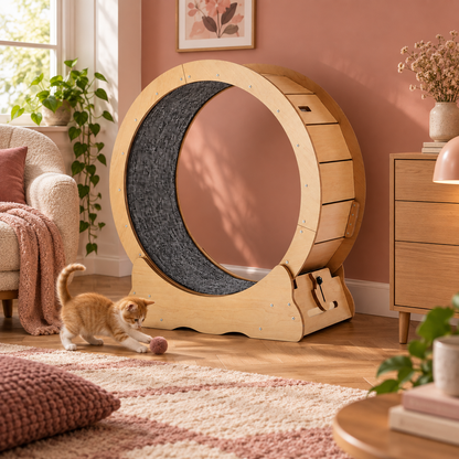 Neko Kuruma – Roue d’exercice pour chat – 75 cm — mise en situation 2