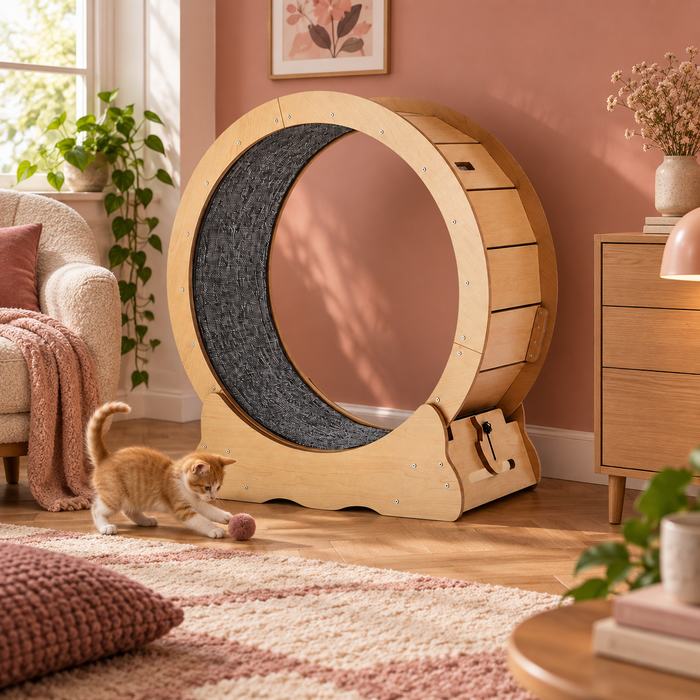 Neko Kuruma – Roue d’exercice pour chat – 75 cm — mise en situation 2