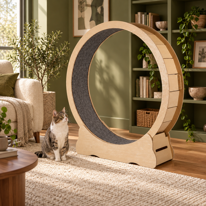 Neko Kuruma – Roue d’exercice pour chat – 132 cm — mise en situation 2