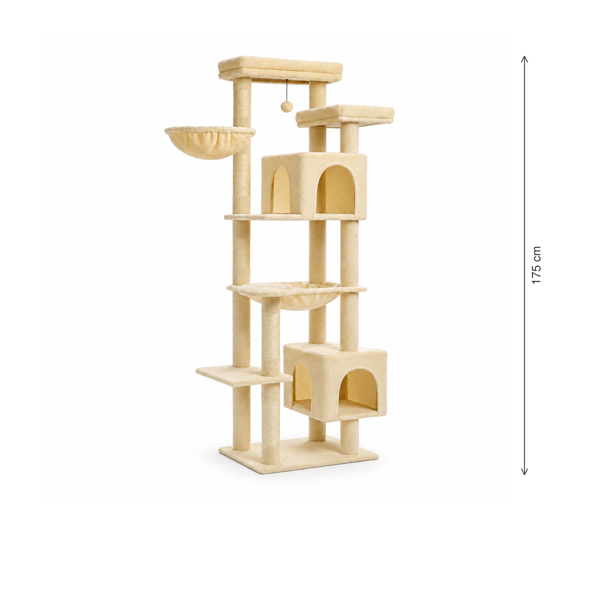 Neko Taiga – Arbre à chat XXL modèle B – 175 cm — dimensions