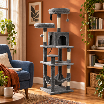 Neko Taiga – Arbre à chat XXL modèle D – 143 cm — mise en situation sans chat