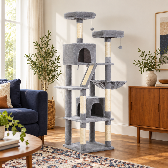 Neko Taiga – Arbre à chat XXL modèle E – 180 cm — mise en situation sans chat
