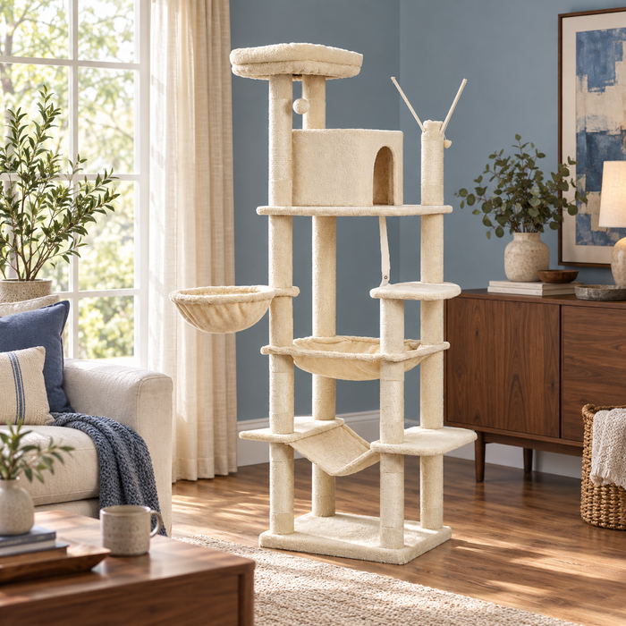Neko Taiga – Arbre à chat XXL modèle C – 175 cm — mise en situation sans chat