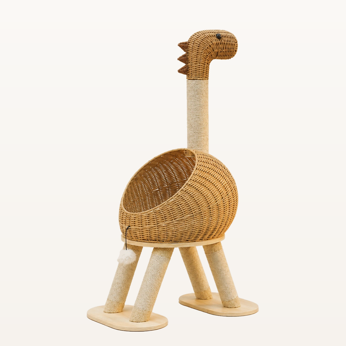 Neko Ryū – Arbre à chat design en rotin 116 cm