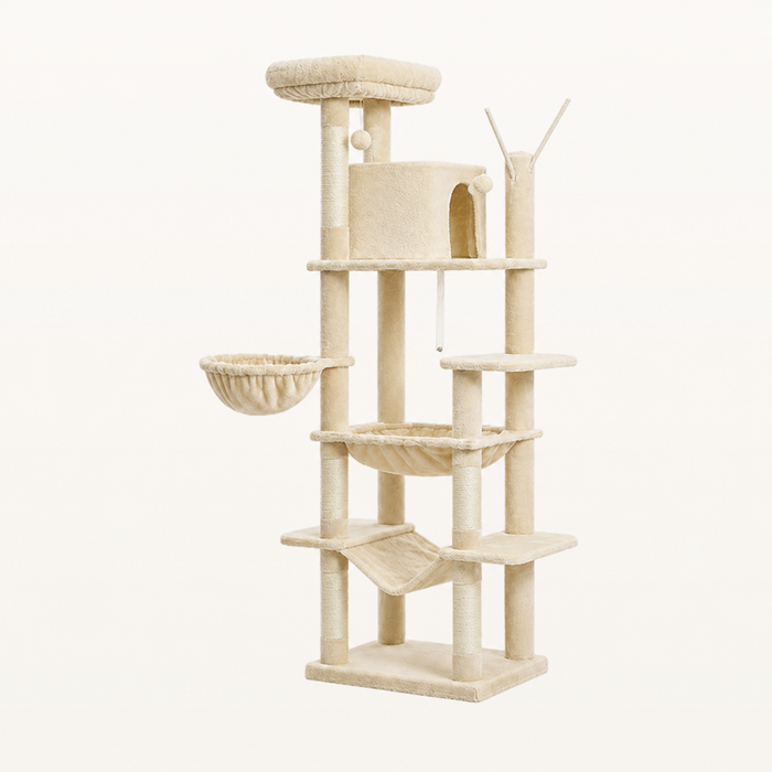 Neko Taiga – Arbre à chat XXL modèle C – 175 cm — Beige / France — vue harmonisée