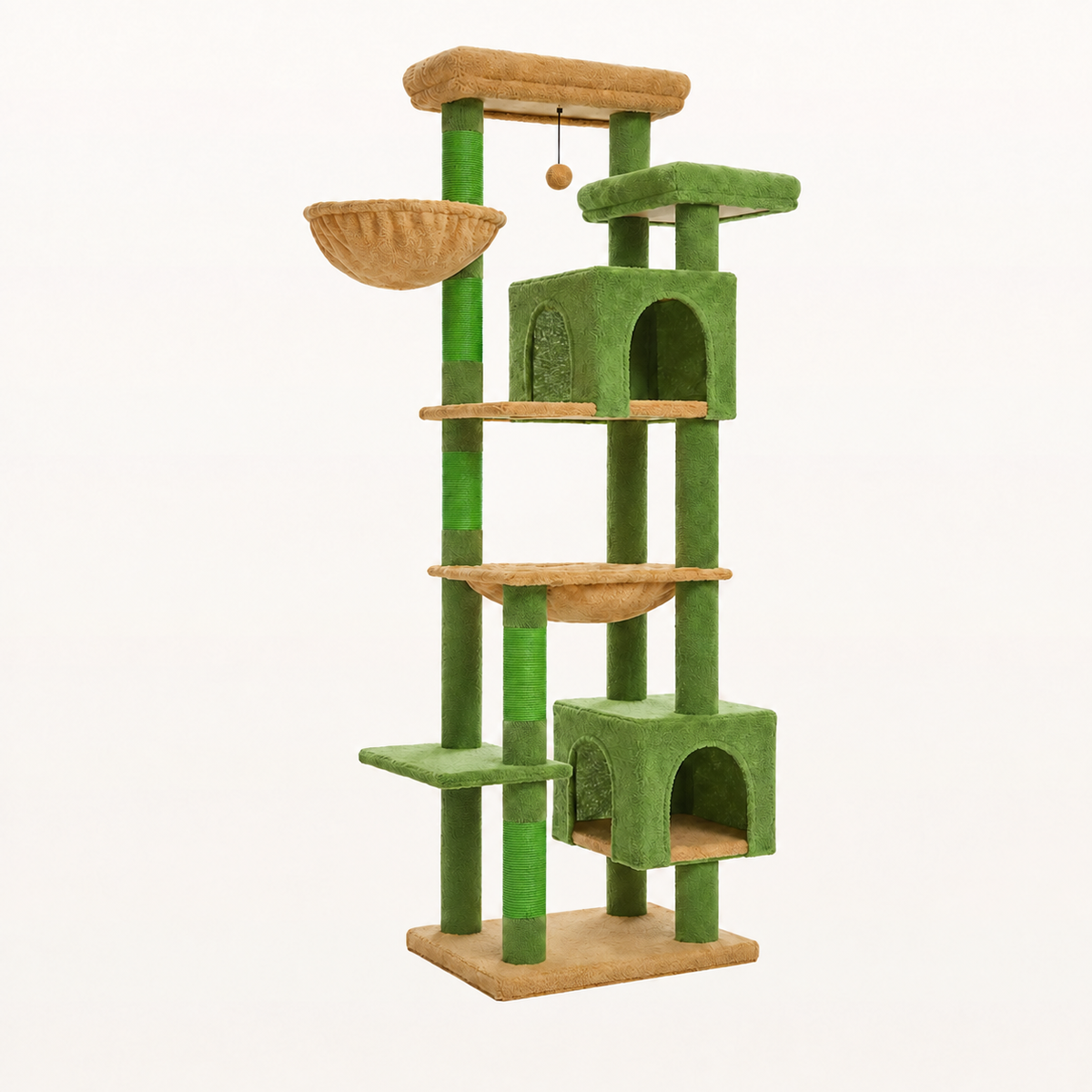 Neko Taiga – Arbre à chat XXL modèle B – 175 cm — Vert / France — vue harmonisée