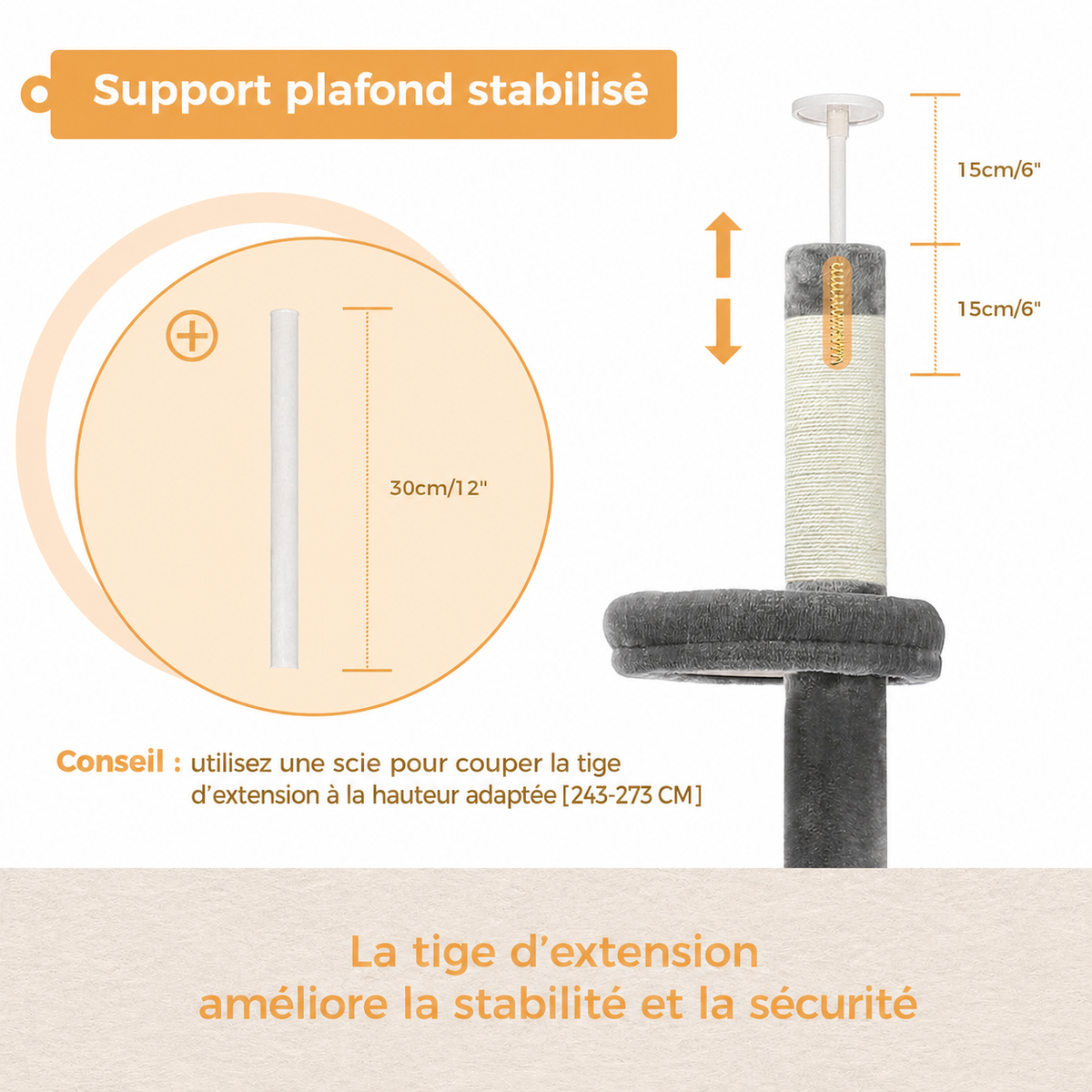 Neko Tenjo – support plafond – explications françaises