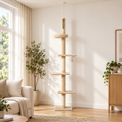 Neko Tenjo – Arbre à chat sol-plafond – 243 à 273 cm — mise en situation