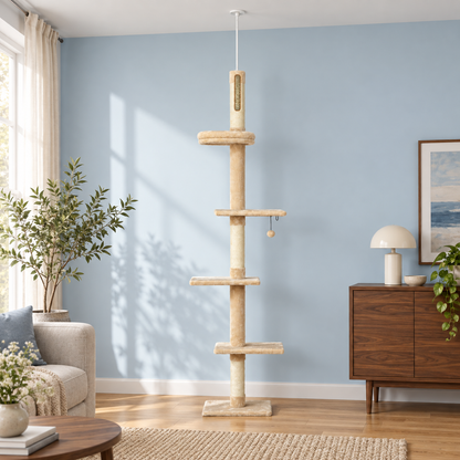 Neko Tenjo – Arbre à chat sol-plafond – 243 à 273 cm — mise en situation