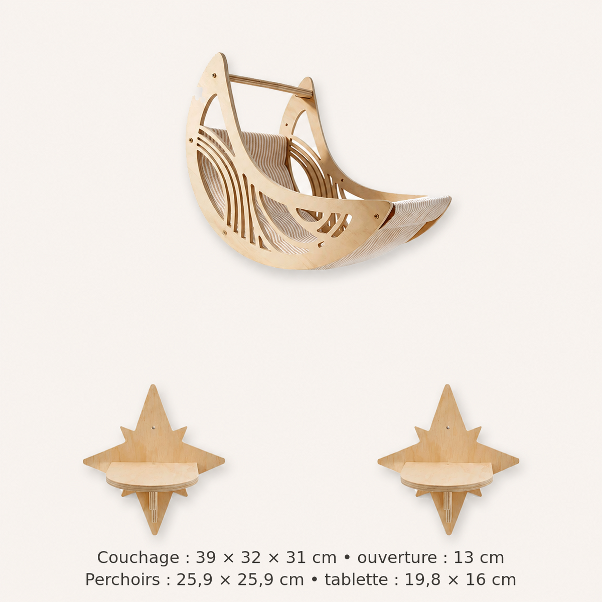 Neko Tsubasa – Ensemble A – dimensions françaises sur fond beige