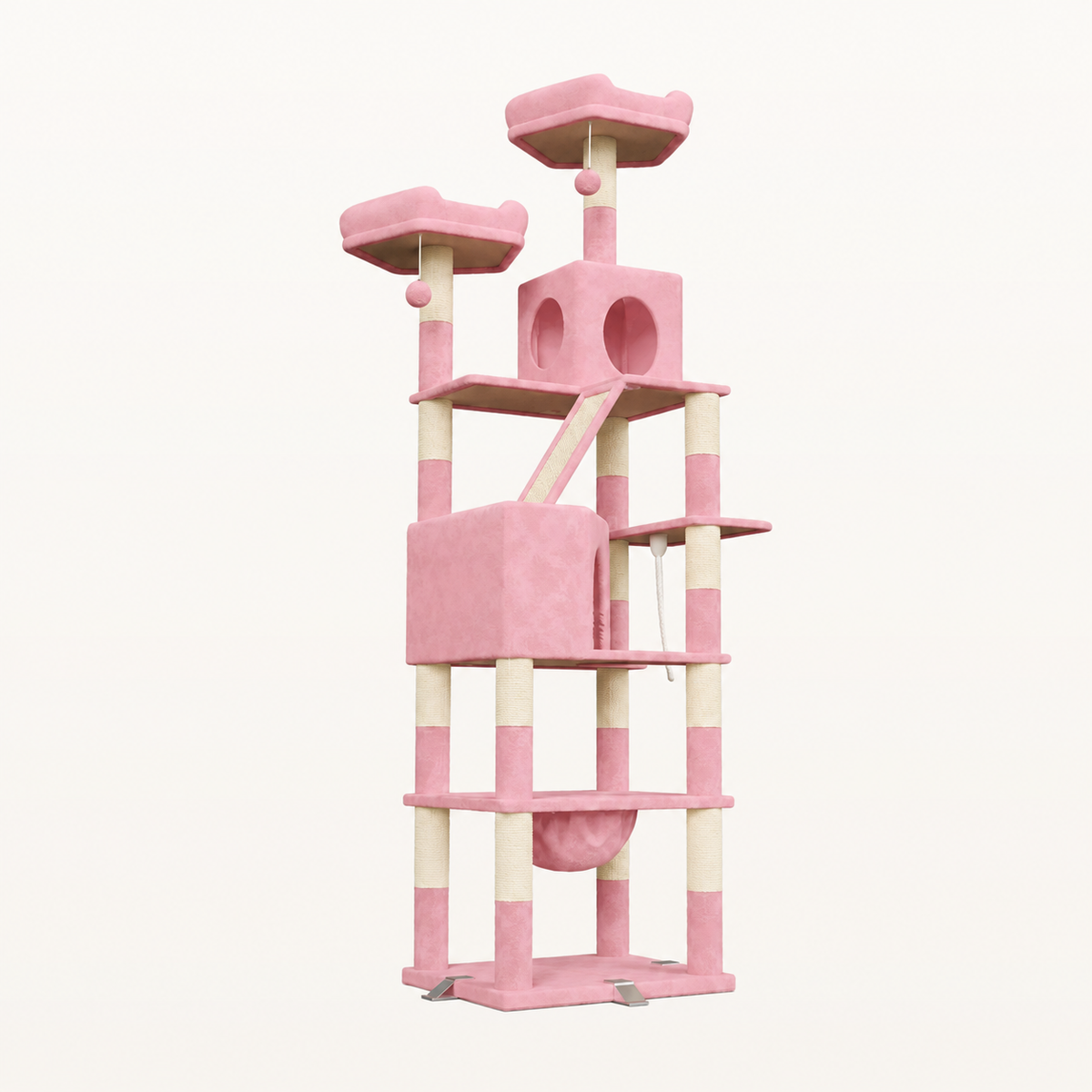 Neko Yama – Arbre à chat XXL 208 cm — Rose — vue harmonisée