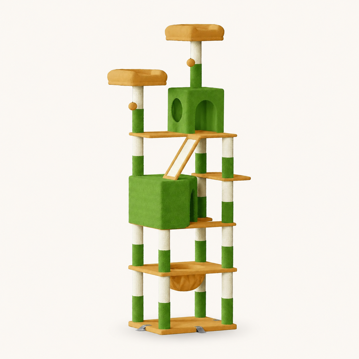 Neko Yama – Arbre à chat XXL 208 cm – Vert – photo principale