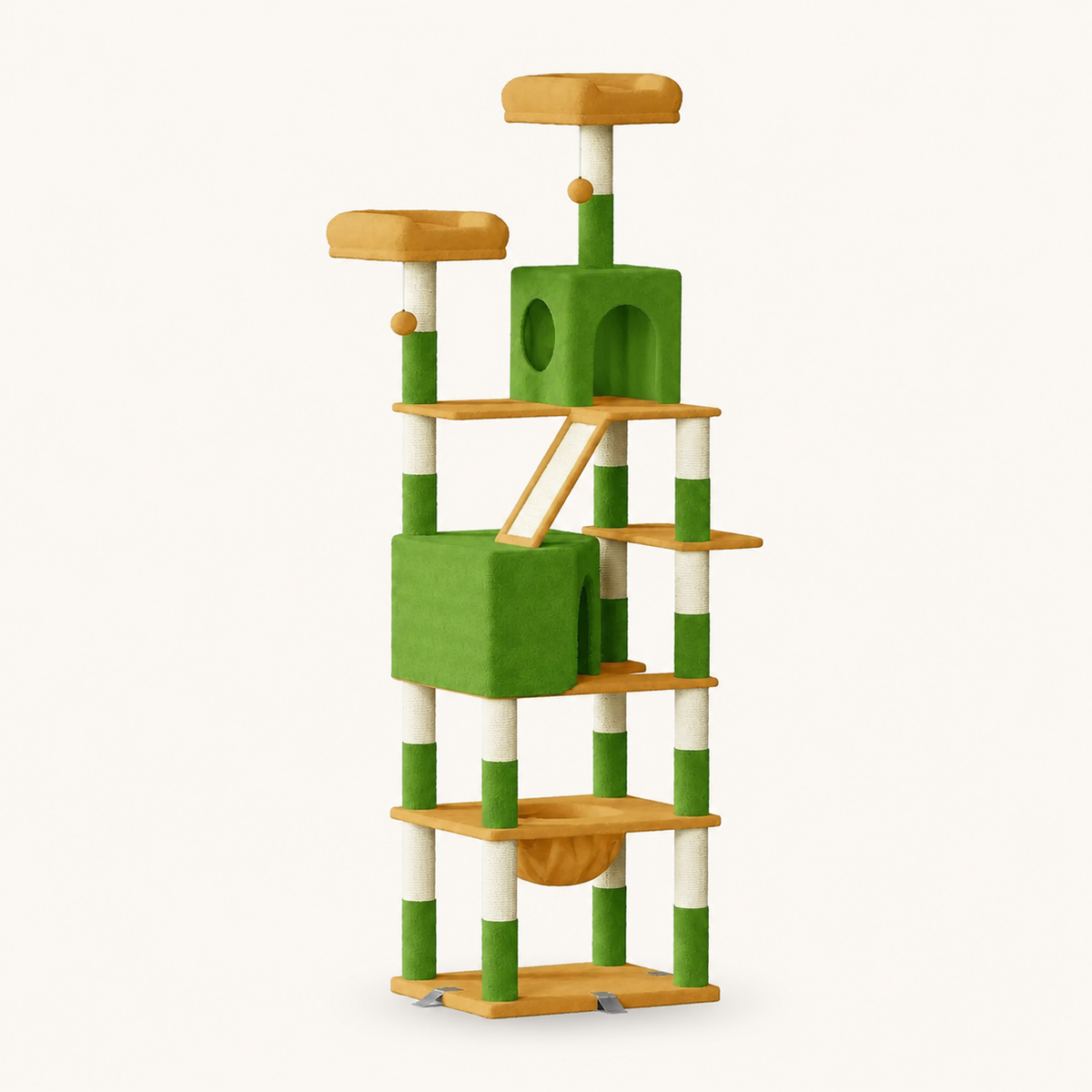 Neko Yama – Arbre à chat XXL 208 cm – Vert – photo principale