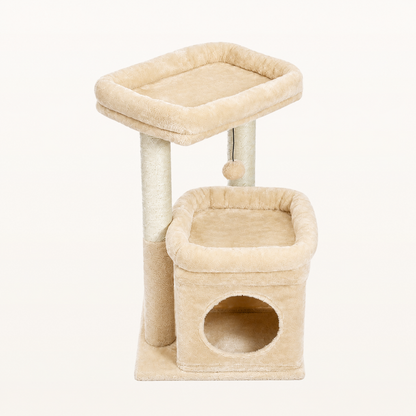 Neko Yume – Arbre à chat compact modèle B – 60 cm — Beige / 60 cm / France — vue harmonisée