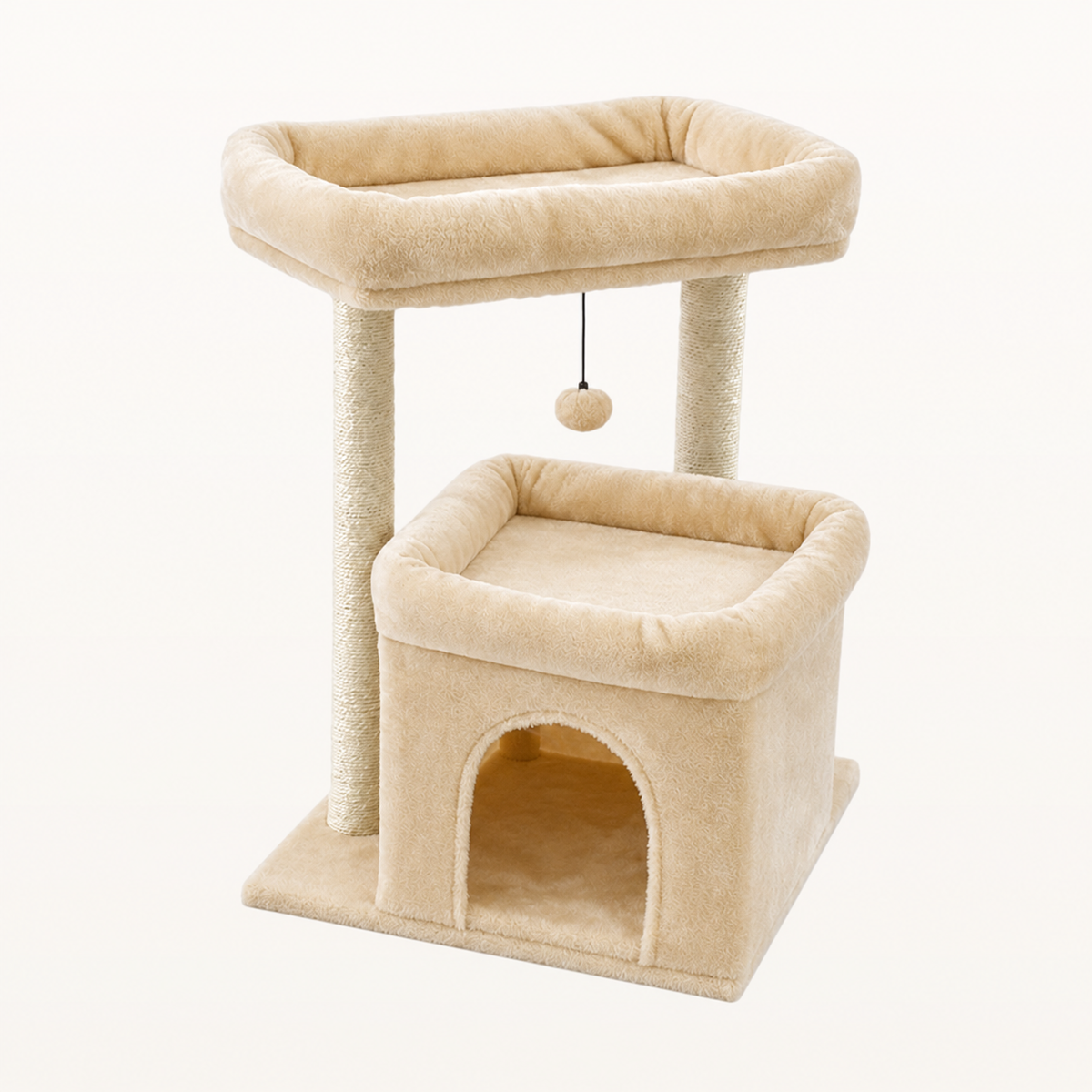 Neko Yume – Arbre à chat compact – Modèle A, 68 cm — Modèle A – Beige — vue harmonisée
